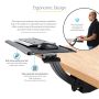 StarTech.com Uitschuifbare Bureau Toetsenbordlade, Full Motion Keyboard en Mouse Tray met Verstelbare Hoogte, 25 x 65cm Plateau, Ergonomisch Bureaublad voor Toetsenbord met Muismat en Polssteun (KBTRAYADJ2) thumbnail
