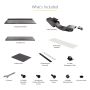 StarTech.com Uitschuifbare Bureau Toetsenbordlade, Full Motion Keyboard en Mouse Tray met Verstelbare Hoogte, 25 x 65cm Plateau, Ergonomisch Bureaublad voor Toetsenbord met Muismat en Polssteun (KBTRAYADJ2) thumbnail
