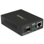 StarTech.com Gigabit ethernet glasvezel media converter met open SFP slot (MCM1110SFP) thumbnail
