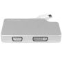 StarTech.com Aluminium A/V reisadapter: 3-in-1 Mini DisplayPort naar VGA, DVI of HDMI 4K (MDPVGDVHD4K) thumbnail
