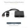 StarTech.com Dual-Monitor DisplayPort 1.2 Splitter, DisplayPort naar 2x DP Multi-Monitor Adapter, Dual 4K 30Hz of 1080p 60Hz Computer MST Hub, USB Bus-Powered - Enkel Windows (MSTDP122DP) thumbnail