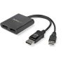StarTech.com Dual-Monitor DisplayPort 1.2 Splitter, DisplayPort naar 2x DP Multi-Monitor Adapter, Dual 4K 30Hz of 1080p 60Hz Computer MST Hub, USB Bus-Powered - Enkel Windows (MSTDP122DP) thumbnail