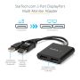 StarTech.com Dual-Monitor DisplayPort 1.2 Splitter, DisplayPort naar 2x DP Multi-Monitor Adapter, Dual 4K 30Hz of 1080p 60Hz Computer MST Hub, USB Bus-Powered - Enkel Windows (MSTDP122DP) thumbnail