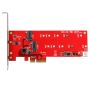 StarTech.com 2x M.2 SATA SSD controller kaart - PCI Express kaart (PEX2M2) thumbnail