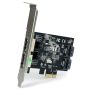 StarTech.com 2 Port PCI Express SATA 6 Gbps eSATA Controller Kaart, Dual Port PCIe SATA III Card, 2 Int/2 Ext, SATA III 6Gbps (PEXESAT322I) thumbnail