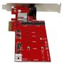 StarTech.com 2x M.2 NGFF SSD RAID Controller Kaart plus 2x SATA III Ports, PCIe, Twee Slot PCI Express M.2 RAID Kaart plus Twee SATA Poorten (PEXM2SAT3422) thumbnail
