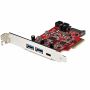 StarTech.com 5-Port USB PCIe Kaart - 10Gbps USB 3.2 Gen 2 PCIe Kaart met 1x USB-C & 2x USB-A - 1x Interne Dual Port IDC Header (2x USB 5Gbps) - USB-C PCI Express Controller Kaart (PEXUSB312A1C1H) thumbnail
