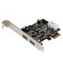 StarTech.com 2-poorts PCI Express (PCIe) SuperSpeed USB 3.0-kaartadapter met UASP LP4-voeding (PEXUSB3S25) thumbnail