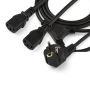 StarTech.com 2m Computer Splitter Stroomkabel, 18AWG, EU Schuko naar 2x C13, 10A 250V, Zwart, AC Vervangkabel, Printer Voedingskabel, PC Power Supply Kabel, TV/Monitor Electriciteitssnoer, UL-Listed (PXT101YEU2M) thumbnail