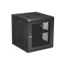 StarTech.com 4 Post 12U Wandmonteerbare Netwerkkast met 1U Schap, 19" Scharnierende Patchkast voor Data/AV/Electronica/Computer Apparatuur, Veelzijdig Geventileerd Server Rack, Vergrendelbaar (RK1224WALHM) thumbnail