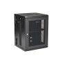 StarTech.com 4 Post 15U Wandmonteerbare Netwerkkast met 1U Schap, 19" Scharnierende Patchkast voor Data/AV/Electronica/Computer Apparatuur, Veelzijdig Geventileerd Server Rack, Vergrendelbaar (RK1520WALHM) thumbnail