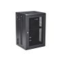 StarTech.com 4 Post 18U Wandmonteerbare Netwerkkast met 1U Schap, 19" Scharnierende Patchkast voor Data/AV/Electronica/Computer Apparatuur, Veelzijdig Geventileerd Server Rack, Vergrendelbaar (RK1820WALHM) thumbnail