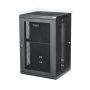 StarTech.com 4 Post 18U Wandmonteerbare Netwerkkast met 1U Schap, 19" Scharnierende Patchkast voor Data/AV/Electronica/Computer Apparatuur, Veelzijdig Geventileerd Server Rack, Vergrendelbaar (RK1820WALHM) thumbnail