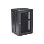 StarTech.com 4 Post 18U Wandmonteerbare Netwerkkast met 1U Schap, 19" Scharnierende Patchkast voor Data/AV/Electronica/Computer Apparatuur, Veelzijdig Geventileerd Server Rack, Vergrendelbaar (RK1820WALHM) thumbnail