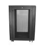 StarTech.com 4 Post 24U Netwerkkast, Vergrendelbare 19" Patchkast voor Computer / AV / IT / Data Apparatuur, Server Rack voor Bureau/Thuis met Wielen & Verstelbare Montagerails (RK2433BKM) thumbnail