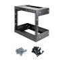 StarTech.com 2 Post 8U Heavy-Duty Wandmonteerbare Server Rack, 19" Open Frame Netwerk Rack met Verstelbare Diepte, Data Rack voor IT/AV/Patchpaneel/Computer Apparatuur, Incl Kooimoeren en Schroeven (RK812WALLOA) thumbnail