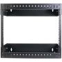 StarTech.com 2 Post 8U Heavy-Duty Wandmonteerbare Server Rack, 19" Open Frame Netwerk Rack met Verstelbare Diepte, Data Rack voor IT/AV/Patchpaneel/Computer Apparatuur, Incl Kooimoeren en Schroeven thumbnail