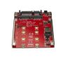StarTech.com Dubbel sleufs M.2 schijf naar SATA adapter voor 2.5" drive bay RAID (S322M225R) thumbnail