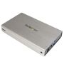 StarTech.com Externe USB 3.0 naar 3,5" SATA III SSD/HDD Behuizing met UASP - Zilver/Aluminium - USB naar 3.5" SATA Harde Schijf Behuizing (S3510SMU33) thumbnail