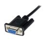 StarTech.com 2 m zwarte DB9 RS232 seriële nullmodemkabel F/M (SCNM9FM2MBK) thumbnail