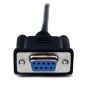 StarTech.com 2 m zwarte DB9 RS232 seriële nullmodemkabel F/M (SCNM9FM2MBK) thumbnail