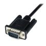 StarTech.com 2 m zwarte DB9 RS232 seriële nullmodemkabel F/M (SCNM9FM2MBK) thumbnail