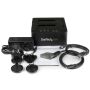 StarTech.com USB 3.1 (10Gbps) Standalone Duplicator Dock voor 2.5" & 3.5" SATA SSD/HDD schijven met Fast-Speed Duplication tot 28GB/min (SDOCK2U313R) thumbnail