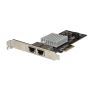 StarTech.com Dual Port 10G PCIe Netwerk Adapter Kaart, Intel-X550AT 10GBASE-T & NBASE-T PCI Express Netwerk Interface Adapter 10/5/2.5/1GbE Multi Gigabit Ethernet 5 Speed NIC LAN Kaart (ST10GPEXNDPI) thumbnail