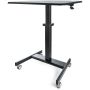 StarTech.com Mobiel Bureau Ergonomisch Zit-Sta Computermeubel op Wielen One Touch verstelbare Mobiele Werkplek Bureautafel op Wielen voor Computer/Laptop ideaal voor Onderwijs (STSCART2) thumbnail