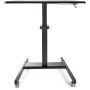 StarTech.com Mobiel Bureau Ergonomisch Zit-Sta Computermeubel op Wielen One Touch verstelbare Mobiele Werkplek Bureautafel op Wielen voor Computer/Laptop ideaal voor Onderwijs (STSCART2) thumbnail