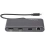 StarTech.com Thunderbolt 3 Mini Dock, Draagbare Dual Monitor Docking Station met DP 4K 60Hz, 1x USB-A Hub (USB 3.0/5 Gbps), GbE, 28cm Kabel, TB3 Multiport Adapter, Mac/Windows (TB3DKM2DPL) thumbnail