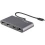 StarTech.com Dual-Monitor Thunderbolt Mini Dock, 4K 60Hz DisplayPort, Driverloze Hub voor Windows & Mac, Gigabit Ethernet, 1x USB-A (USB 5Gbps), 28cm Kabel (TB3DKM2DPL) thumbnail