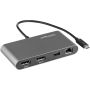StarTech.com Dual-Monitor Thunderbolt Mini Dock, 4K 60Hz DisplayPort, Driverloze Hub voor Windows & Mac, Gigabit Ethernet, 1x USB-A (USB 5Gbps), 28cm Kabel (TB3DKM2DPL) thumbnail