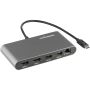 StarTech.com Dual-Monitor Thunderbolt Mini Dock, 4K 60Hz HDMI, Driverloze Hub voor Windows & Mac, Gigabit Ethernet, 1x USB-A (USB 5Gbps), 28cm Kabel (TB3DKM2HDL) thumbnail