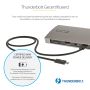 StarTech.com Thunderbolt 4 Dock, 96W Power Delivery, Single 8K/Dual Monitor 4K 60Hz, 3xTB4/USB4 ports, 4xUSB-A, SD, GbE, Thunderbolt 4 Docking Station voor Windows of TB3 MacBook, 0.8m Kabel thumbnail