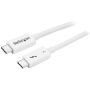 StarTech.com 50cm Thunderbolt 3 Kabel, 40Gbps, 100W PD, 4K/5K, Thunderbolt Gecertificeerd, Thunderbolt 4/USB 3.2/DisplayPort Compatibel, Wit (TBLT34MM50CW) thumbnail