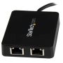 StarTech.com USB-C naar dual Gigabit Ethernet adapter met USB (Type-A) poort (US1GC301AU2R) thumbnail