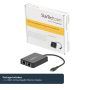 StarTech.com USB-C naar dual Gigabit Ethernet adapter met USB (Type-A) poort (US1GC301AU2R) thumbnail