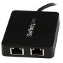 StarTech.com USB-C naar dual Gigabit Ethernet adapter met USB (Type-A) poort (US1GC301AU2R) thumbnail