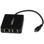 StarTech.com USB-C naar dual Gigabit Ethernet adapter met USB (Type-A) poort (US1GC301AU2R) thumbnail
