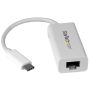 StarTech.com USB-C naar Gigabit Ethernet Adapter, Wit, Thunderbolt 3 / 4 Compatibel, Windows &amp; Mac, USB Type C naar RJ45 LAN Netwerkadapter thumbnail