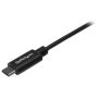 StarTech.com 2m USB-A naar USB-C Laadkabel, Charge & Sync, 3A, USB 2.0, USB-IF Gecertificeerd - Zwarte USB Oplaadkabel (USB2AC2M) thumbnail