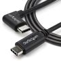 StarTech.com 1m USB-C Laadkabel, Haakse Charge & Sync Type C Laptop Laadkabel, 60W (3A) PD, USB 2.0 - Zwarte USB-C Oplaadkabel (USB2CC1MR) thumbnail