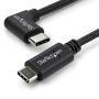 StarTech.com 1m USB-C Laadkabel, Haakse Charge & Sync Type C Laptop Laadkabel, 60W (3A) PD, USB 2.0 - Zwarte USB-C Oplaadkabel (USB2CC1MR) thumbnail