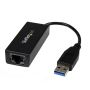StarTech.com USB 3.0 naar Gigabit Ethernet Adapter voor Windows en Mac - 10/100/1000 NIC Netwerk Converter - USB naar RJ45 Gb Netwerk Adapter voor Laptop en Desktop Computers - USB Bus Powered (USB31000S) thumbnail