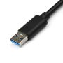 StarTech.com USB 3.0 naar gigabit Ethernet-adapter NIC met USB-poort - zwart (USB31000SPTB) thumbnail