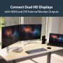 StarTech.com Dual Monitor USB 3.0 Laptop Docking Station met HDMI & DVI/VGA, 6x USB-A Hub, GbE, Audio, Universeel Type-A Dock, Windows/macOS/ChromeOS (USB3SDOCKHD) thumbnail