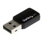 StarTech.com USB 2.0 AC600 mini-dubbelband draadloze-AC netwerkadapter 1T1R 802.11ac wifi-adapter (USB433WACDB) thumbnail