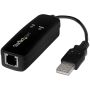StarTech.com USB 2.0 Fax Modem, 56K Externe Hardware Dial Up V.92 Modem/Dongle/Adapter, Computer/Laptop Fax Modem, USB naar Telefoonaansluiting, USB Data Modem, Netwerk Fax/CMR/POS (USB56KEMH2) thumbnail