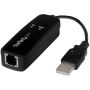 StarTech.com USB 2.0 Fax Modem, 56K Externe Hardware Dial Up V.92 Modem/Dongle/Adapter, Computer/Laptop Fax Modem, USB naar Telefoonaansluiting, USB Data Modem, Netwerk Fax/CMR/POS (USB56KEMH2) thumbnail